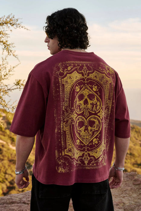 4223 - PERSIAN RUG TEES - BURGUNDY
