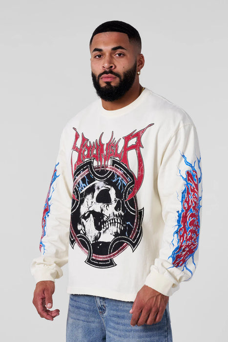 8012 - OUTCAST LONGSLEEVES OFF-WHITE
