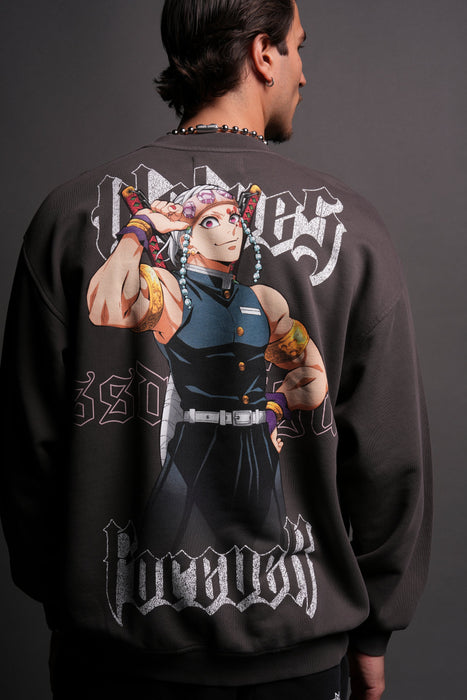 BREATH OF WOLVES LONDON CREWNECK - WOLF GRAY