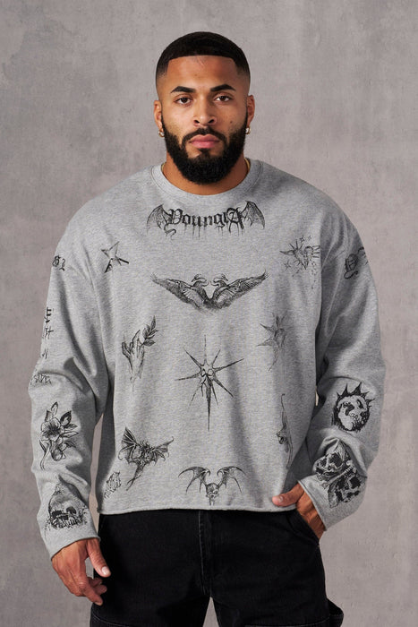 8003 - Inked Long Sleeves/ Grey Wash
