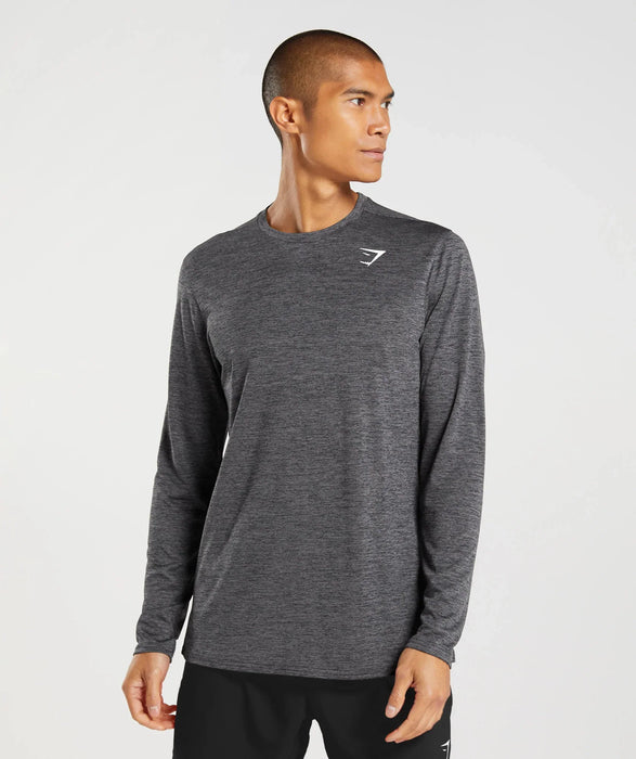Arrival Long Sleeve T-Shirt - Black/Silhouette Grey Marl