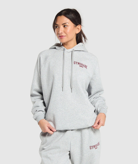 COLLEGIATE LIFESTYLE HOODIE - LIGHT GREY CORE MARL