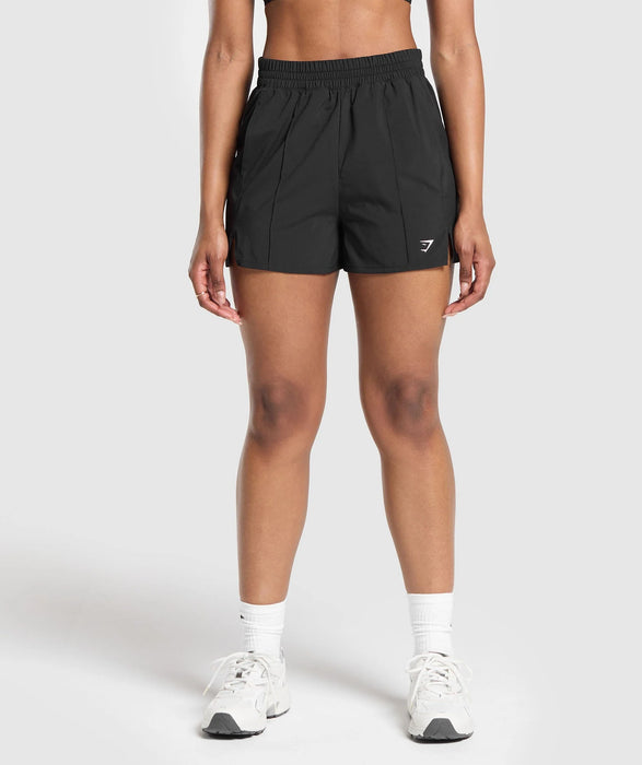 Pintuck Shorts - Black