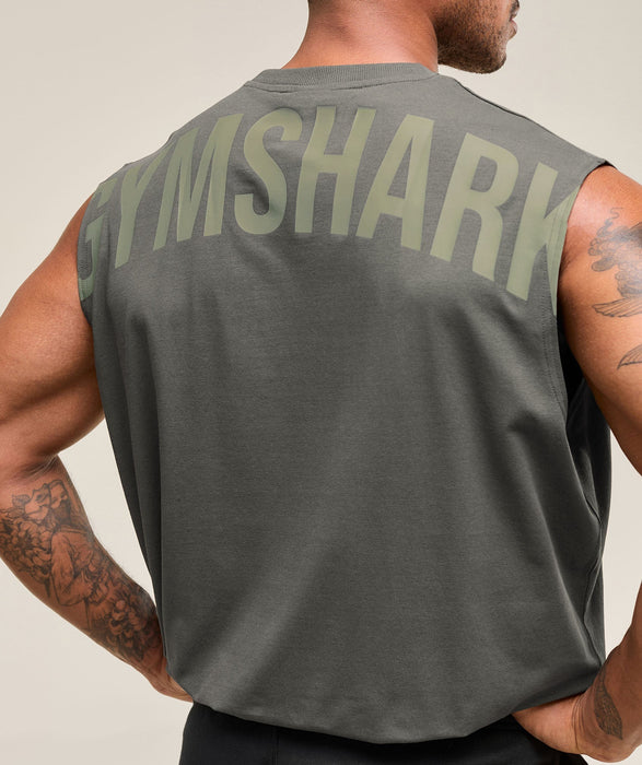 Power Cut Off Tank - Strength Green