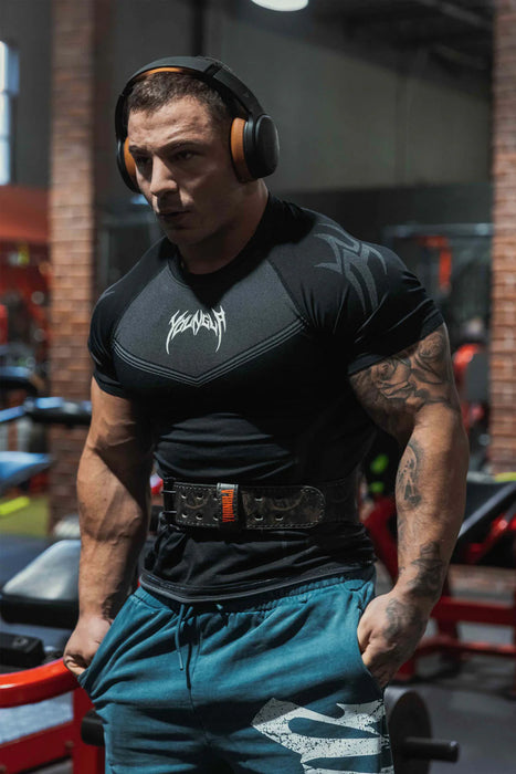 4041 - WARRIOR COMPRESSION TEES BLACK