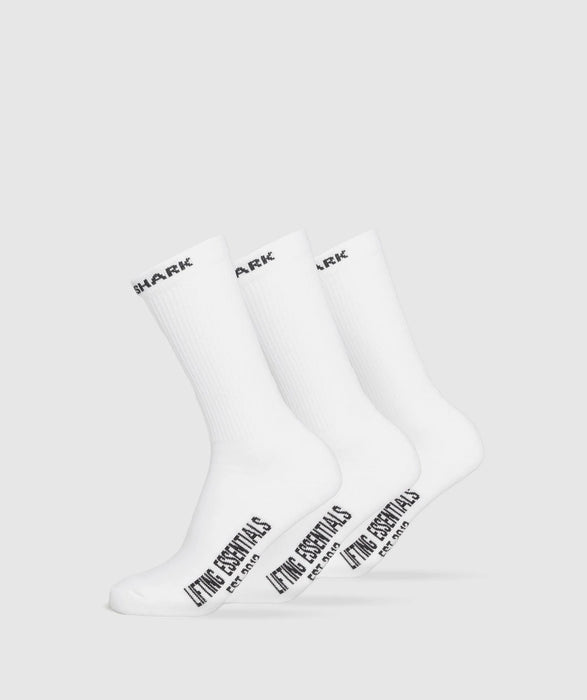 WORDMARK CREW 3PK - WHITE