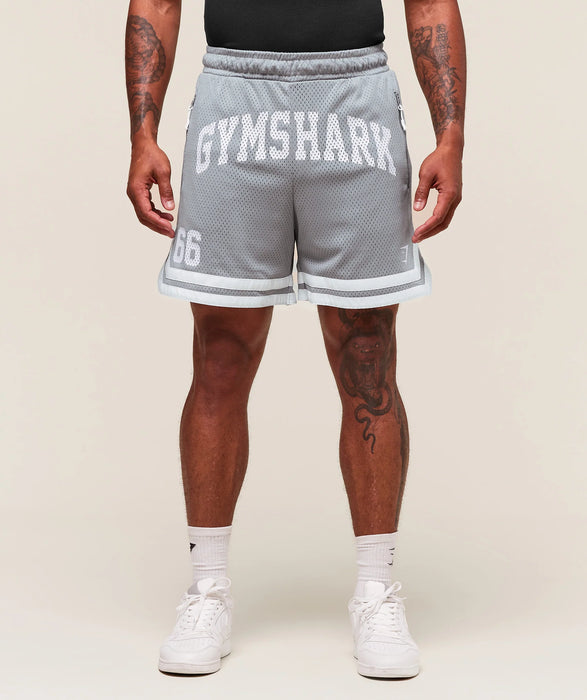 Varsity Mesh Shorts Denim Grey