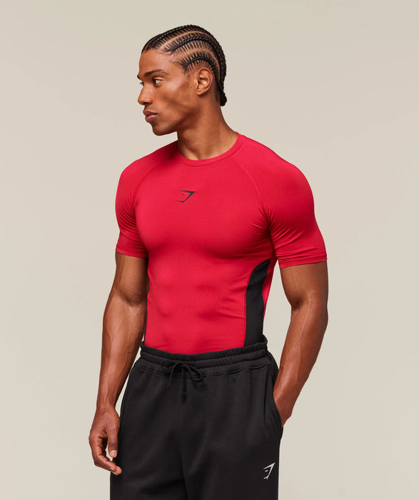 Element Baselayer T-Shirt - Carmine Red/Black