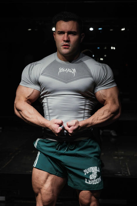 4041 - WARRIOR COMPRESSION TEES GREY