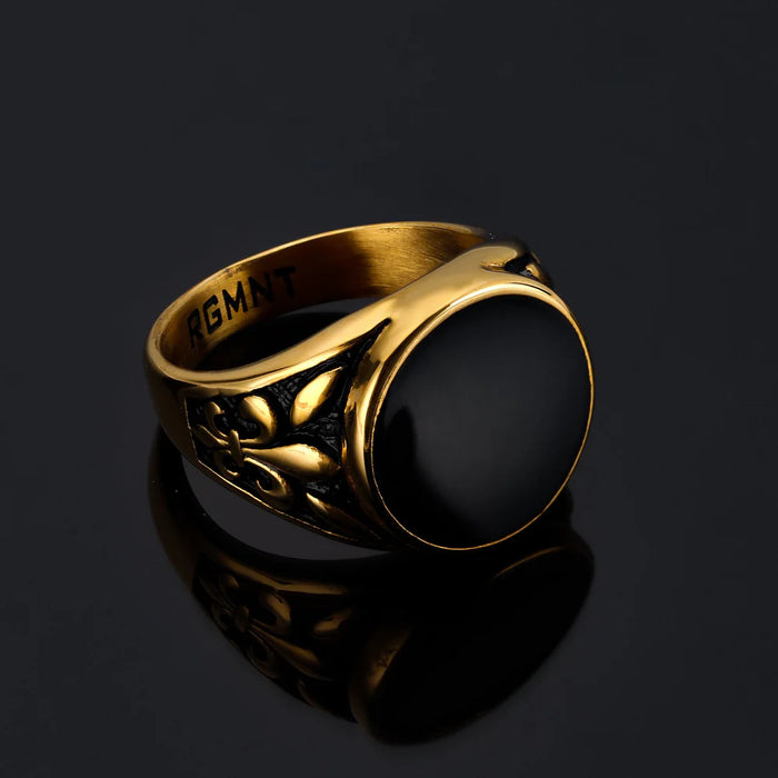 THE BLACK MIRROR RING - GOLD RG232G - 10
