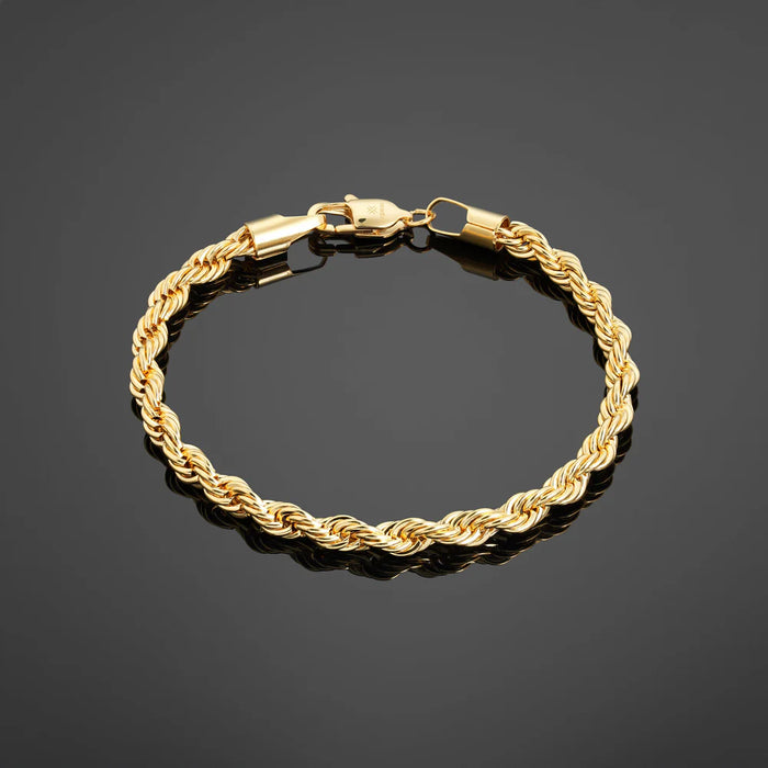 THE ROPE BRACELET 5MM - GOLD RG322 - 8"