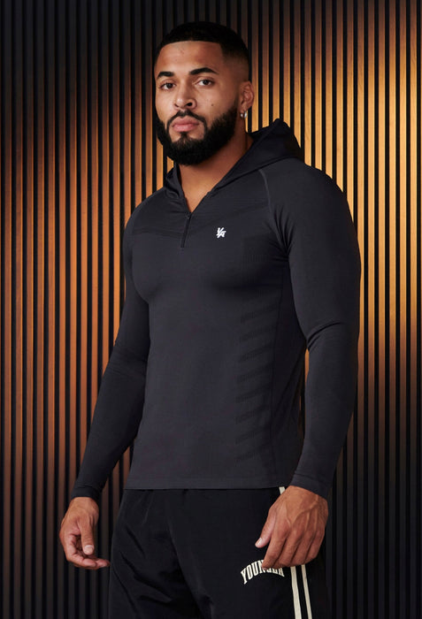 832 - SUPERVILLAIN COMPRESSION HOODIES BLACK