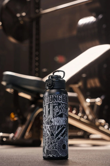 9007 GRAFFITI WATER BOTTLES BLACK