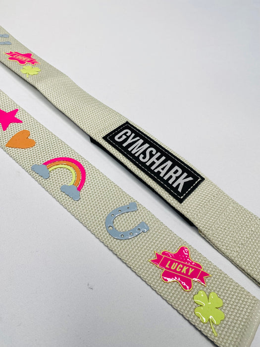 Lucky Graphic Silicone Lifting Straps - Tinted White