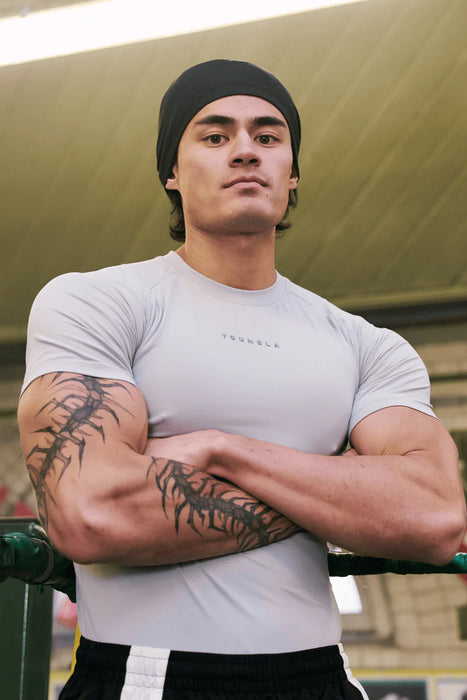 4193 - Classic Compression Tees  Light Grey