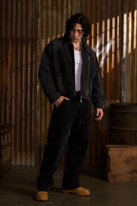 5042 - SWAGGY JEAN JACKETS BLACK WASH