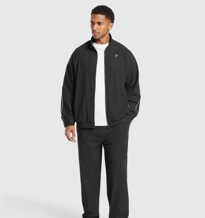 Gymshark Contrast Track Top - Black