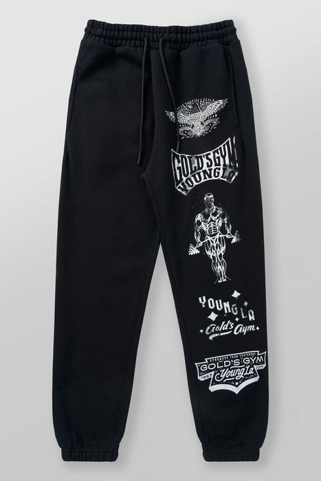 2143 - Golds Gym Inmortal Joggers / Black Wash