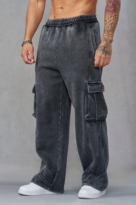 2131 - BATMAN ARMORED SWEATS - GREY WASH