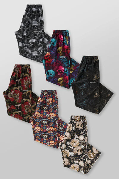217 - UGLY SKULL PANTS VIBRANT SKULLS