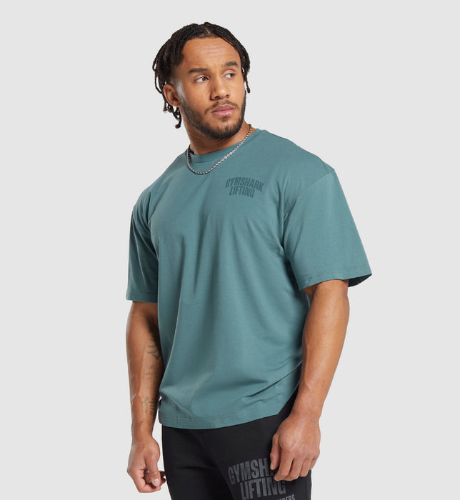 LIFTING T-SHIRT Denim Teal