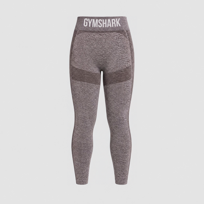 Gymshark Flex High Waisted Leggings - Plum Brown/White Marl