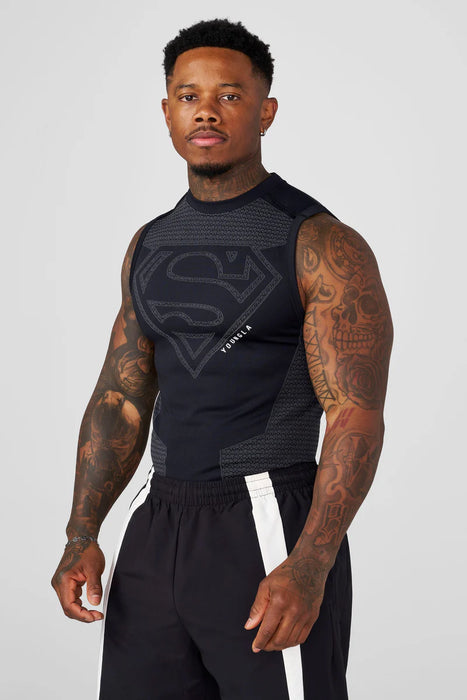 3047 - Superman Compression Tanks Black
