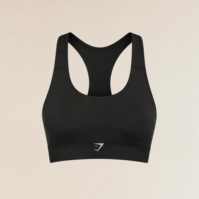 Gymshark Medium Support Running Sports Bra - Black