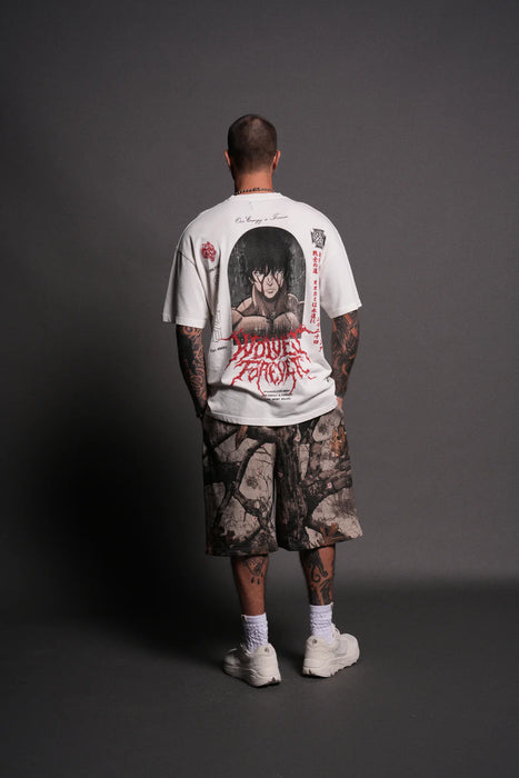 Unbreakable Will "Premium" Oversized Tee in Cream