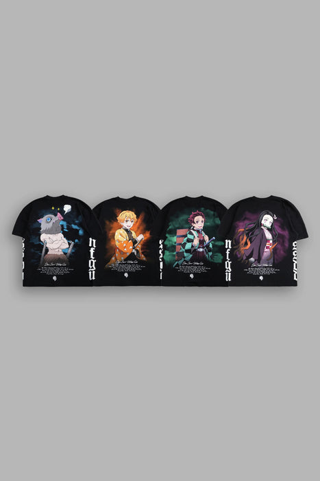 DEMON SLAYER "SIDE BY SIDE" TEE - BOX SET - BLACK