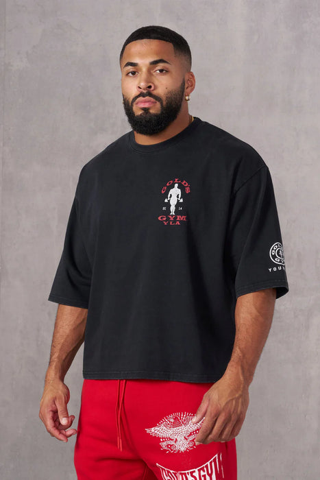 4002 GOLDS GYM NEW AGE TEES BLACK
