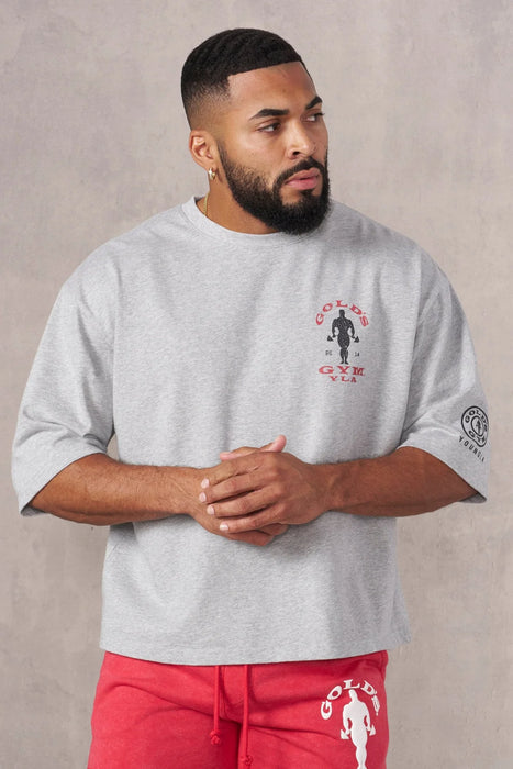 4002 GOLDS GYM NEW AGE TEES HEATHER GREY
