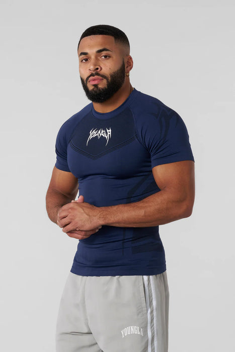 4041 - WARRIOR COMPRESSION TEES NAVY