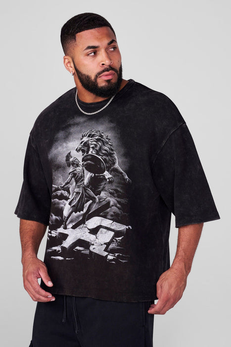 4122 - GLADIATOR TEES - BLACK WASH