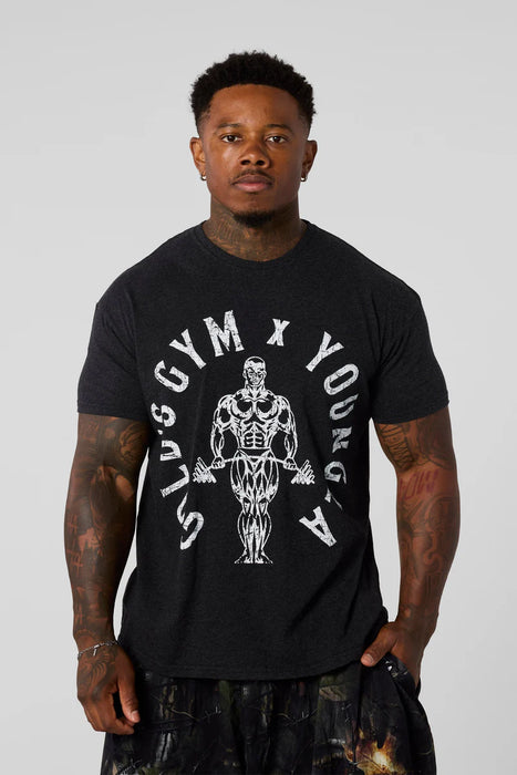 4206 - Gold's Gym Heather Tees Black