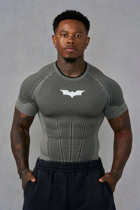 4259 - BATMAN COMPRESSION TEES - GREY GREEN