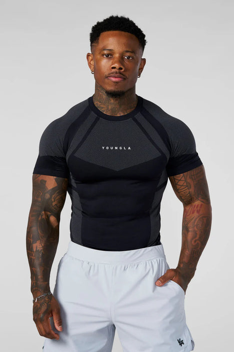4294 - Apex Compression Tees Black