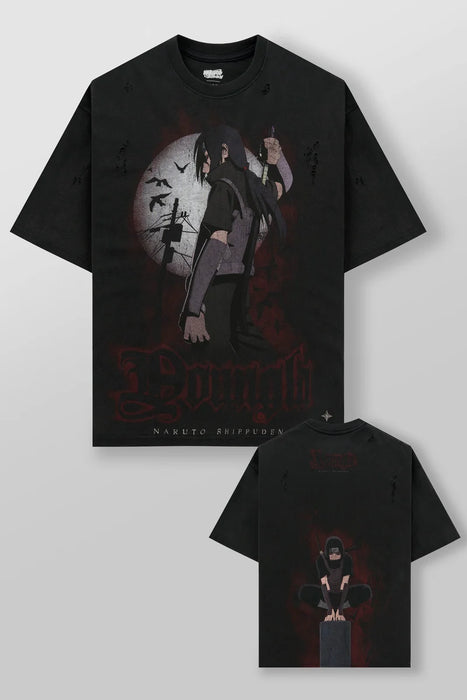 4318 - Naruto Distressed Tees - Itachi