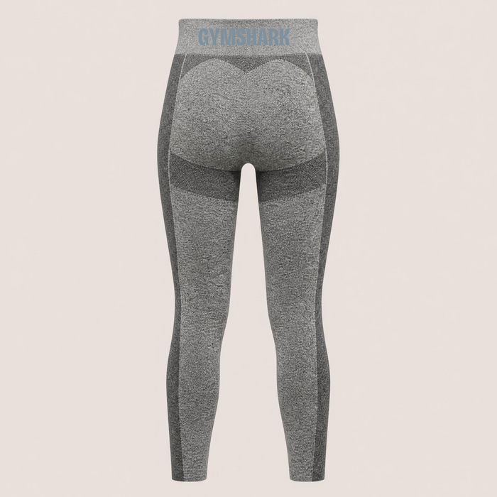 Flex High Waisted Leggings - Deep Petrol Blue/White Marl