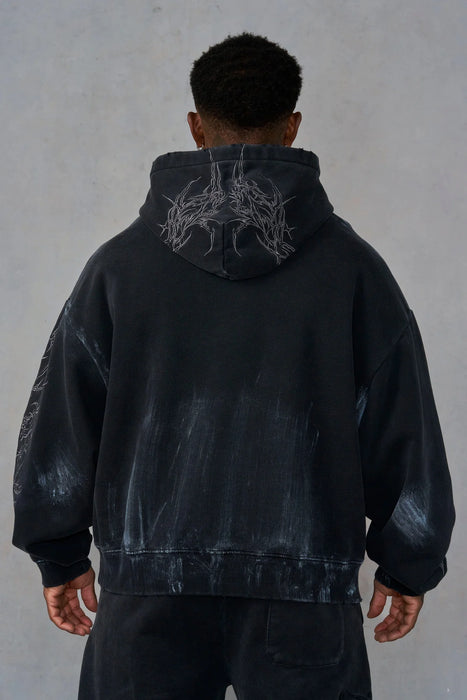5057 - CYBERPUNK HOODIES - BLACK WASH
