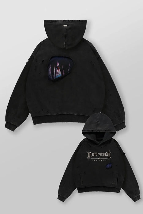 5073 - Naruto Peek Through Hoodies - Sasuke