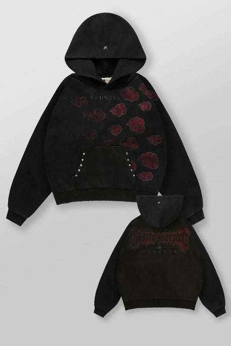 5083 - Naruto Stud Artwork Hoodies - Akatsuki