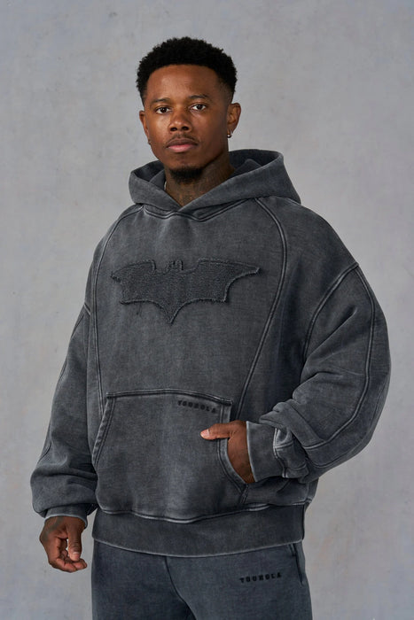 5173 - BATMAN STEALTH HOODIES - GREY WASH