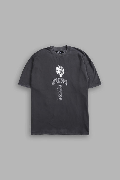 DON'T GIVE UP "PREMIUM" OVERSIZED TEE - WOLF GRAY