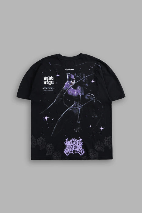 Darc Catwoman "Side By Side" Series Premium Oversized Tee - BLACK