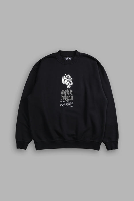Breath Of Wolves London Crewneck in Black