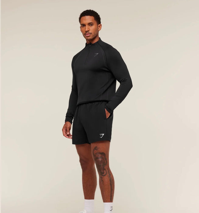 Gymshark Apex Seamless 1/4 Zip - Black/Dark Grey -