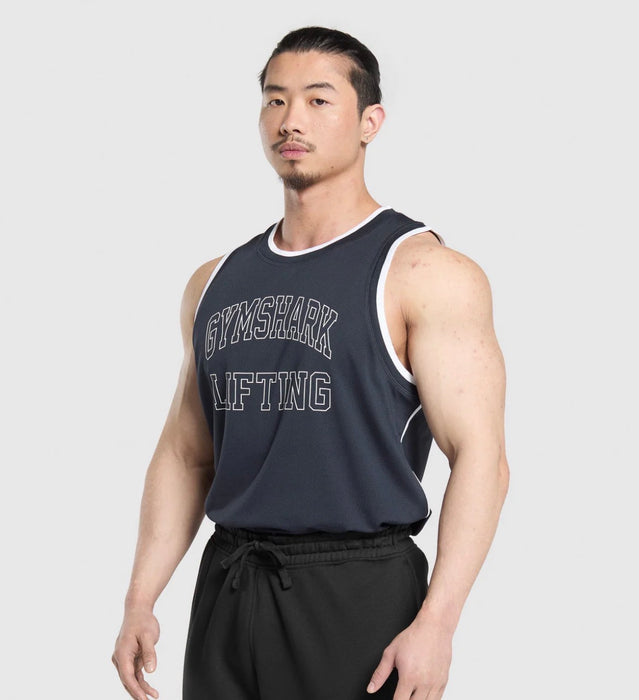 Gymshark Mesh Tank - Heavy Blue