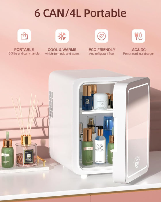 Refrigerador con espejo de luz led regulable - WHITE