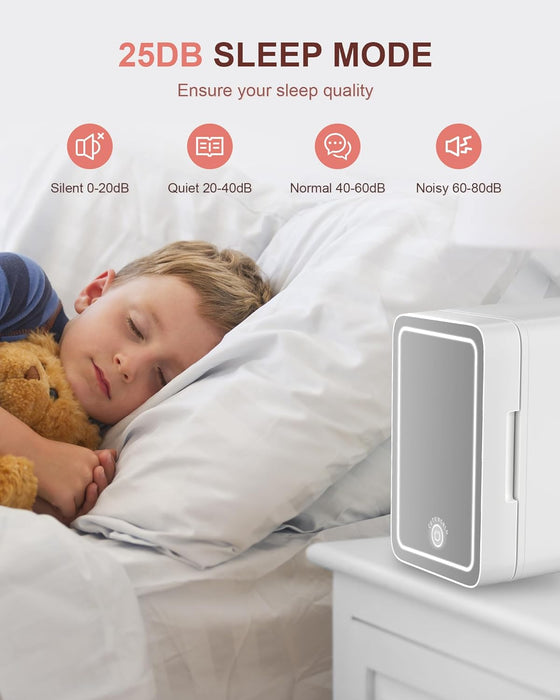 Refrigerador con espejo de luz led regulable - WHITE
